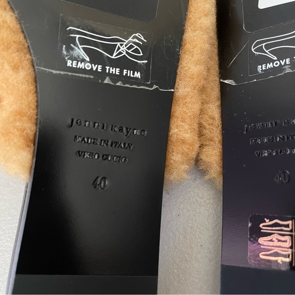 Jenni Kayne Shearling Pointed Toe Flat Mule in Natural EU40 US10 NWOB - Picture 7 of 11